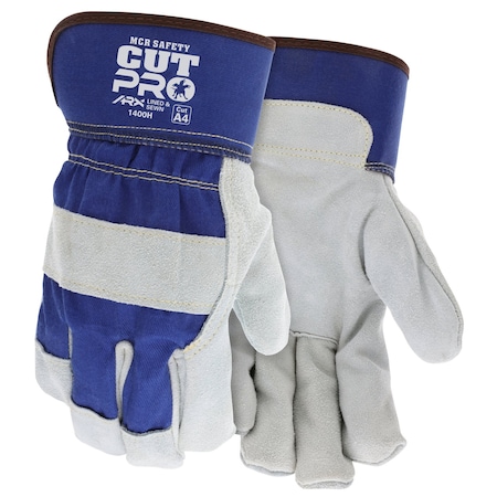 Mcr Safety Gloves, Prem Shldr Lthr Palm Aramid Lined, Medium, 12PK 1400HM